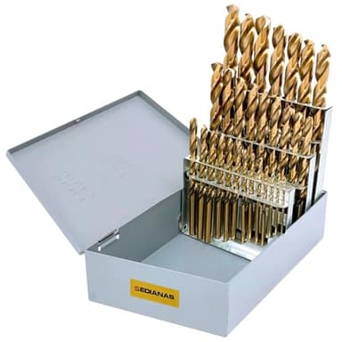 Cobalt Drill Bit Set - 29Pcs M35 High Speed Steel Twist Drill Bits for Hardened Metals, Stainless Steel, Cast Iron and Wooden Plastics with Metal Index Storage Box, 1/16"-1/2"