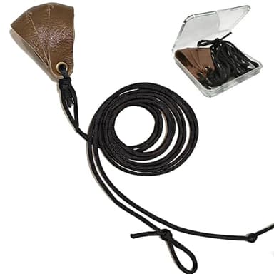 Timbocca Pan Shepherd Sling for Rock Throwing,Outdoor Survival Skill Tool with 2.4M 9-Core Paracord & Durable Handcraft Leather Pouch David Slingshot for Adults Beginners