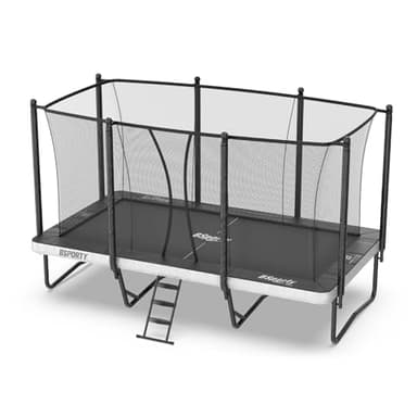 BSPORTY Air Rectangle Trampoline 8X14FT 1800LBS Weight Capacity Outdoor Square Gymnastics Heavy-DutyTrampolines with Net Enclosure for Kids Adults