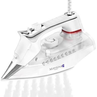 Martisan Steam Iron for clothes, 1800W, Nano Ceramic Soleplate, Dynamic Steam Burst, Precise Thermostat for All Fabrics, Auto-off, Fast Heating, Self-Clean, 4-in-1 Iron, Anti-Drip, Anti-Calc