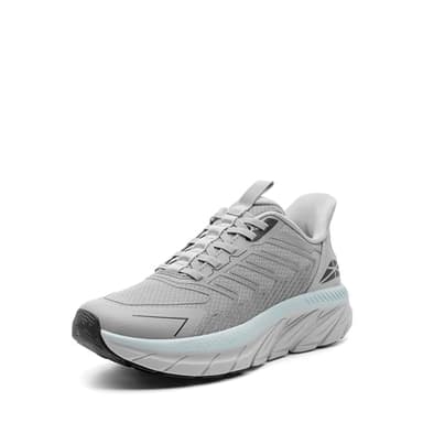 ALLSWIFIT Women's Slip On Walking Shoes Running Comfortable Tennis Breathable Non Slip Athletic Gym Workout Cross Training Fashion Sneakers,Size 7,Grey,SARR034W