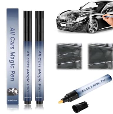 Kurhuxtn All Cars Magic Pen, 2 PACKS Magic Car Scratch Removal Pen, Car Scratch Remover, Efficient and Durable, Suitable for All Types of Scratch
