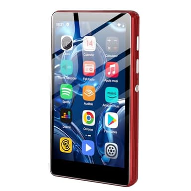 80GB Music Player, MP4 MP3 Player with Bluetooth and WiFi with 4-inch IPS Touch Screen Digital Audio Players, M503 Pro Spotify Player with Amazon Music, Audible, Chrome Browser, Support Up 512GB Red