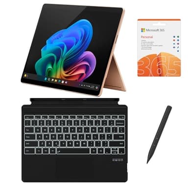 Microsoft Surface Pro 13" 3K 120Hz Touchscreen 2-in-1 Tablet Laptop, 10-Core Snapdragon 45 Tops NPU, 16GB RAM 512GB SSD, Backlit Keyboard, Stylus, MS 365, 14-hr Battery, Copilot+, Win 11 Pro