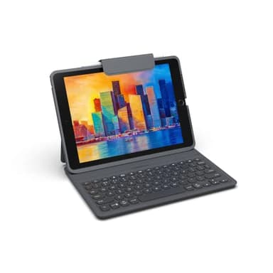 ZAGG Pro Keys Detachable Case & Wireless Keyboard for Apple iPad 10.2" (Gen 9, 8, 7) - Bluetooth Pairing, Backlit Laptop-Style Keys, Apple Pencil Holder, 6.6ft Drop Protection, Black