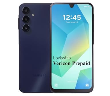 Verizon Prepaid Samsung Galaxy A16 5G, 128GB, 50MP Triple Camera, Android Smartphone, 6.5" FHD+ Super AMOLED 90Hz Display, Long-Lasting Battery - Locked to Verizon - Awesome Black