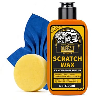 BUFFZIT Car Scratch Remover for Vehicles, Scratch Repair Wax, Rubbing & Polishing Compound, Easily Removes Surface Scratches, Effectively Reduces Swirl Marks for Cars and Other Vehicles, 3.4oz/100ml