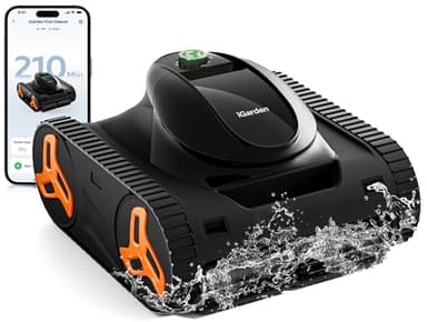(2026 NEW) iGarden Robotic Pool Cleaner KN Series, 210-Min Runtime, Smart 3D Navigation, Full-Inverter Energy-Saving Tech, Cleans Floor, Wall & Waterline, for Above-Ground & Inground Pools