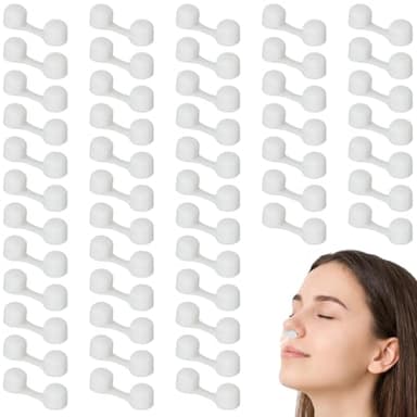 50Pcs Nose Plug Filters, Bulk Disposable Nose Dust Filters, Soft Sponge Nostril Filter for Women Men Spray Tanning Welding & Allergies Dust Construction Areas(White)