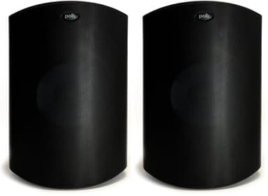 Polk Audio Atrium 8 SDI Flagship Outdoor Speaker (Black) - Use as Single Unit or Stereo Pair, Powerful Bass & Broad Sound Coverage, Withstands Extreme Weather & Temperature (Pack of 2)