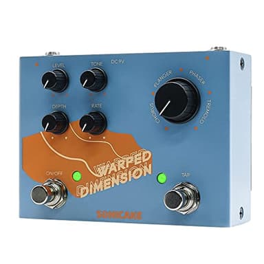 SONICAKE Modulation Guitar Effects Pedal 4 Mode of Chorus, Flanger, Phaser & Tremolo Digital Warped Dimension