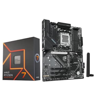Micro Center AMD Ryzen 7 7700X CPU Processor with GIGABYTE B850 Gaming WIFI6 Motherboard (ATX, DDR5, 3X M.2, PCIe 5.0, USB-C, WIFI6)
