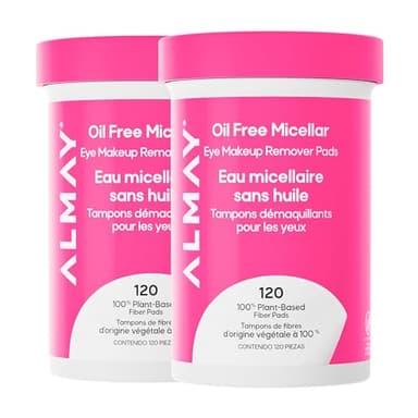 Almay Makeup Remover Pads, Micellar Gentle, Hypoallergenic, Fragrance-Free, Dermatologist & Ophthalmologist Tested, 2 pack