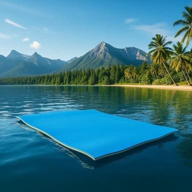 DollarDash Water Floating Mat 6'/9'/12' FT Foam Lake Floating Foam Pad Lily Pad for Water Recreation and Relaxing Lily Mat for Family Floating Pad for Pets Pool Float for Party (9 * 5.5' Blue)