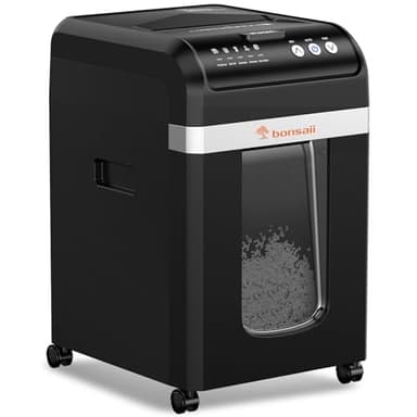 Bonsaii 200-Sheet Auto Feed Paper Shredder, 60-Min Nonstop Heavy Duty Shredders for Office, 8.1-Gal Bin, P4 High Security Micro Cut Large Commercial Paper Shredder for Business (C283-A)