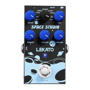LEKATO Reverb Digital Guitar Effect Pedal, Reverb Innovation Unique Sound 9 Effects Universe Pedals with Bypass Pure Digital for Electric Guitar (EP-03)