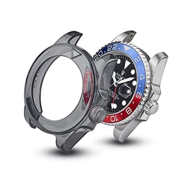 Crafter Blue Chrono Suit Protection Rubber Watch Case Compatible with Rolex 40mm Submariner, GMT Master I & II, Explorer II and Yacht Master, Watch Protector