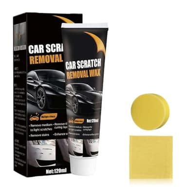 2026 New Upgrade Car Scratch Removal Wax, Scratch Remover for Vehicles with Wipe and Sponge, Car Polishing Wax Scratchs Remover, Cars Paint Scratchs Repair Kit for Deep Scratches (1 Set)