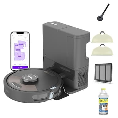 Shark Matrix Plus | 2-in-1 Robot Vacuum & Mop for Carpets & Hard Floors | Sonic Mopping & Powerful Suction for Pet Hair | Self-Empty Base | 45-Day Capacity | HEPA | LiDAR Nav | Black/Mocha | AV2630WA