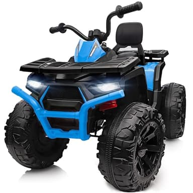 Hikiddo Kids ATV 4 Wheeler, 24V Ride On Toys Car for Big Kids with 400W Motor, 2 Seater - Blue