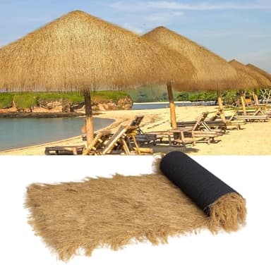 ALTRUISTIC Thatch Roof,6.7Inch Pile Height Realistic Artificial Thatch Straw Roof Roll for Tiki Hut, Tiki Bar & Gazebo,Decorative Thatch Roofing Material Roof Cover Custom Size