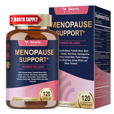 40-in-1 Menopause Supplements for Women, Multibenefit & Complete Black Cohosh for Hot Flashes, Night Sweats & Hormone Balance, w/ Probiotics, DIM, Vitex, Dong Quai, Red Clover and More, 120 Vegan Caps