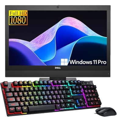Dell OptiPlex 7450 All-in-One Desktop Computer, 23.8" Full HD pc, Intel Core i5-7500, 8GB RAM, 256GB SSD, Keyboard & Mouse, BT, WiFi, Windows 11 Pro (Renewed)