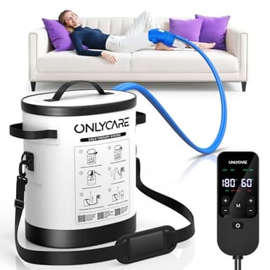 Cold Therapy Machine 4.0, Program Timer Ice Machine for Knee After Surgery, Portable Ice Therapy Machine with Quiet Pump, w/Compression Pad for Ankle, Arm Joints, Sport Injury, Cryotherapy Pain Relief