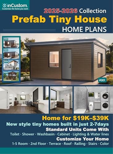 incustom#001 Plan for Tiny Home kit Small Houses to Live in for Adults for Sale prefab Portable Container Home casas prefabricadas para Vivir mobileb Foldable Modular 1 Bedroom