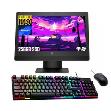 HP ProOne 600 G3 All-in-One Desktop Computer, 21.5" FHD(1920x1080), Intel Pentium G4560 3.50GHz, 8GB RAM, 256GB SSD, No DVD, USB WiFi+BT, Keyboard and Mouse, Windows 11 Pro (Renewed)
