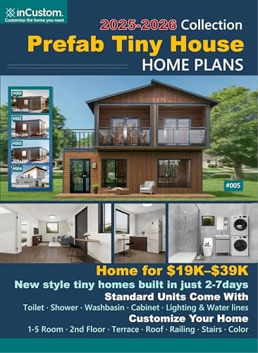 Incustom#005 Plan of Tiny House to Live in for Adults Prefab Homes casas prefabricadas para Vivir Foldable Modular Mobile Portable House 2-Story 5 Bedroom