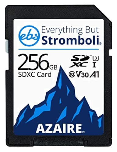 Everything But Stromboli 256GB SD Card Class 10 Azaire UHS-1 U3 Speed C10 V30 256G SDXC Memory Card for Canon Digital Camera Works with EOS 6D Mark II, 7D Mark II, 5D Mark IV, EOS 80D, 90D, EOS 5DS