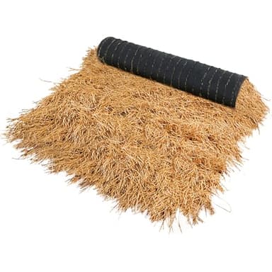 XLX TURF Synthetic Thatch Grass Roof for Tiki Bar Huts Hawaiian Cowboy Party Decorations - Fireproof Wild Mexican Style Artificial Hay Straw Roll Crafts Garden Fence Patio - 15.74" x 4'