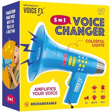 Mini Explorer Voice Changer for Kids - Easter Gifts for Kids - Voice Changing Device for Boys & Girls Ages 3-8+ Olds Birthday Gifts for 3, 4, 5, 7, 8 Year Old Boy - Toys Gift Ideas for Kid, Toddler