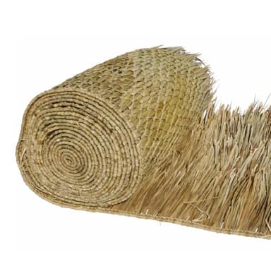 amaZulu Inc. Eco-Friendly Mexican Roof Thatch - Hand-Woven Palm Leaf Roll for DIY Projects, Duck Hunting Camo Mesh, Tiki Bar, Palapa Thatch Roofing, Patio Umbrella - (35” x 30ft)