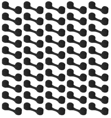 50 Pcs Nose Filter Set, Disposable Nose Filters for Dust and Nose Plugs for Smells, Soft Polyester Nostril Filters for Spray Tanning, Outdoor Dust, Construction and Daily Use (Black)