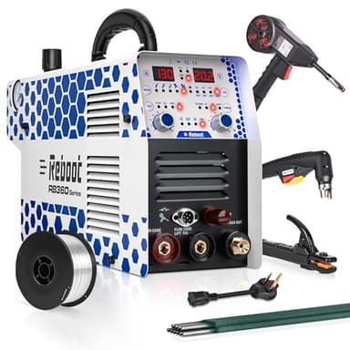 Reboot 7-in-1 MIG Welder Plasma Cutter Combo 130A Dual Voltage 120V/240V Multiprocess Welder Gas MIG/Flux Core/Plasma Cut/Stick/LIFT TIG/Aluminum Welder Machine with Spool Gun
