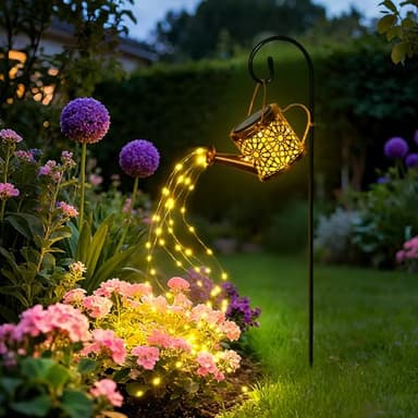 1 Pack Solar Watering Can Lantern, Hanging Light Outdoor Waterproof, Hanging Lantern Decorative, Garden Decoration Gift for Women Mom